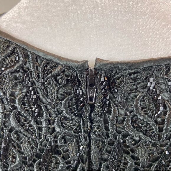 Carmen Marc Valvo Brand Black Beaded‎ Formal Top Size 10 - Picture 11 of 13